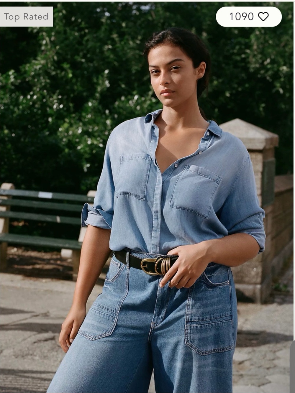 Anthropologie cloth & stone Denim Chambray Shirt